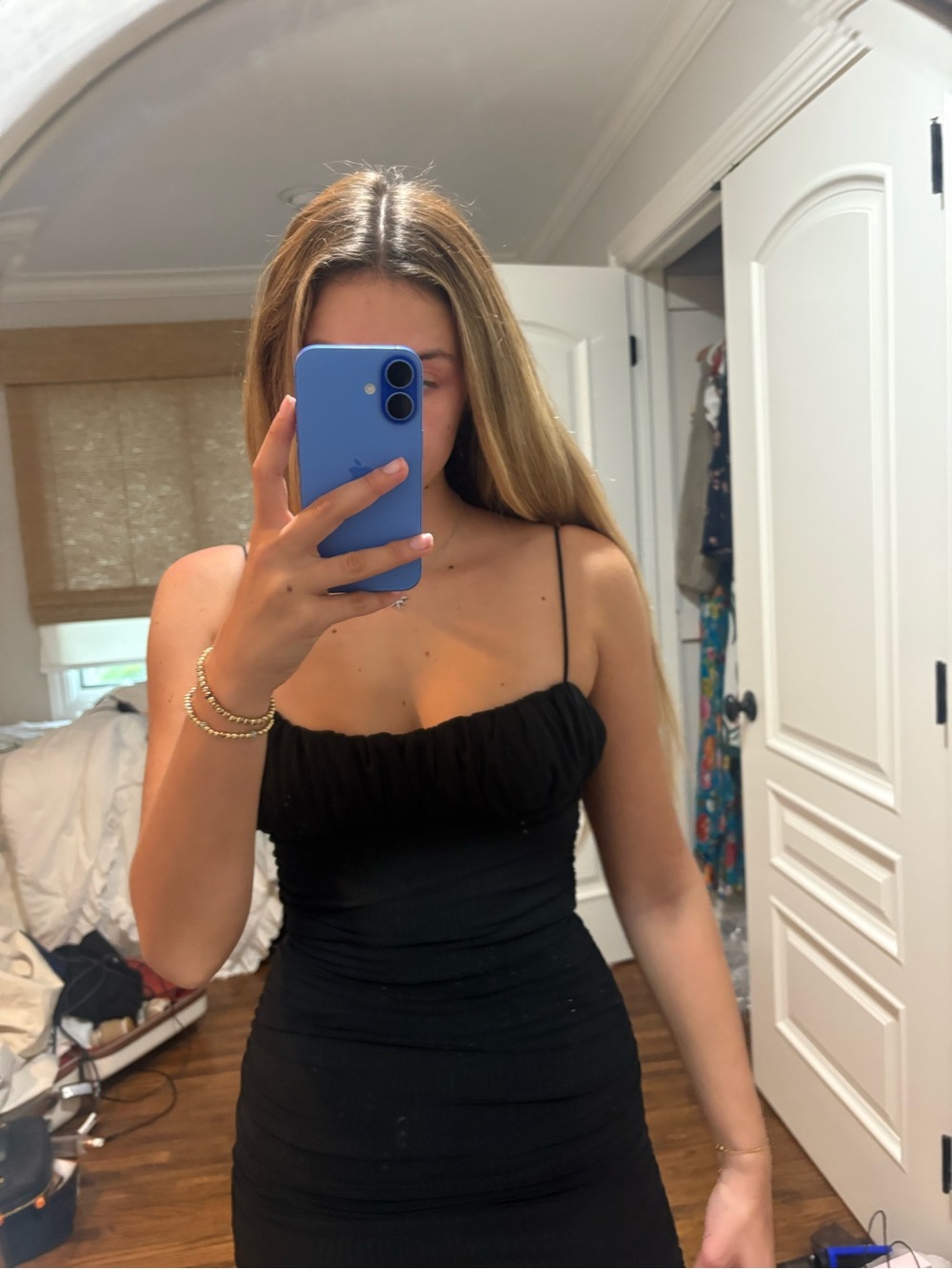 Princess Polly Black Mini Dress with Spaghetti Straps - Picture 6 of 7